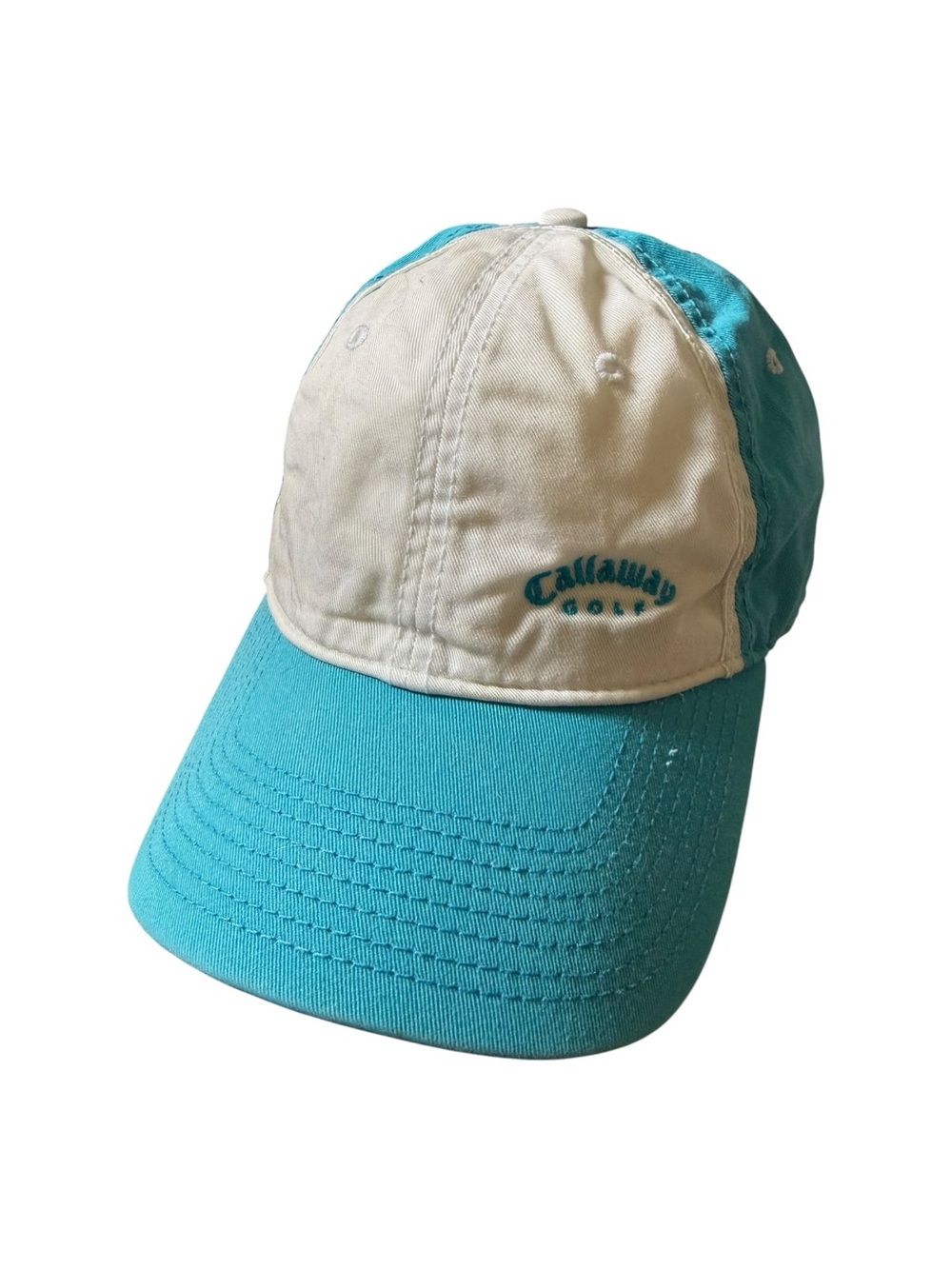 Callaway Golf Two Panel Teal White Baseball Hat